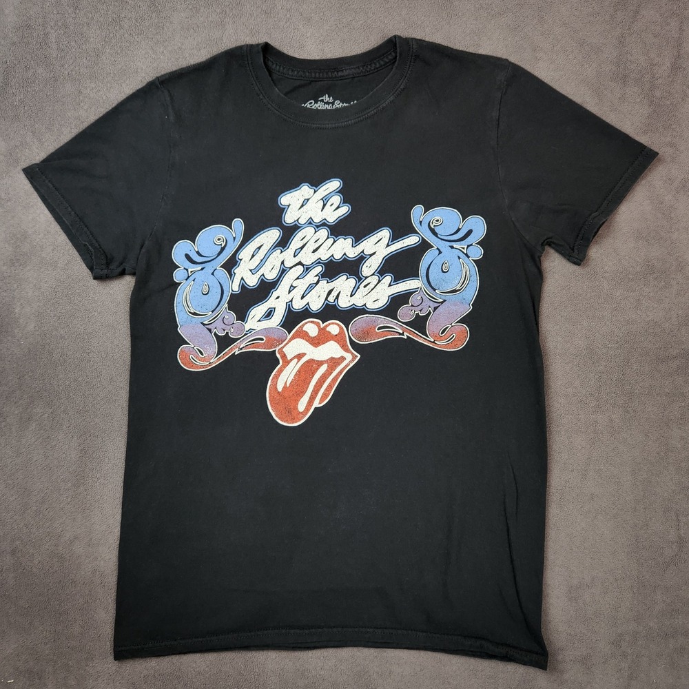 The Rolling Stones Shirt Mens Small Black US Tour 1978 Band Rock Concert Graphic